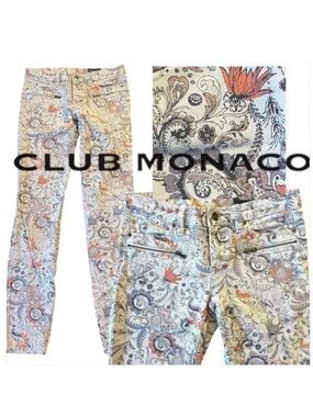 Club Monaco Taupe/Coral/Peach Skinny Low Rise Jeans (2)